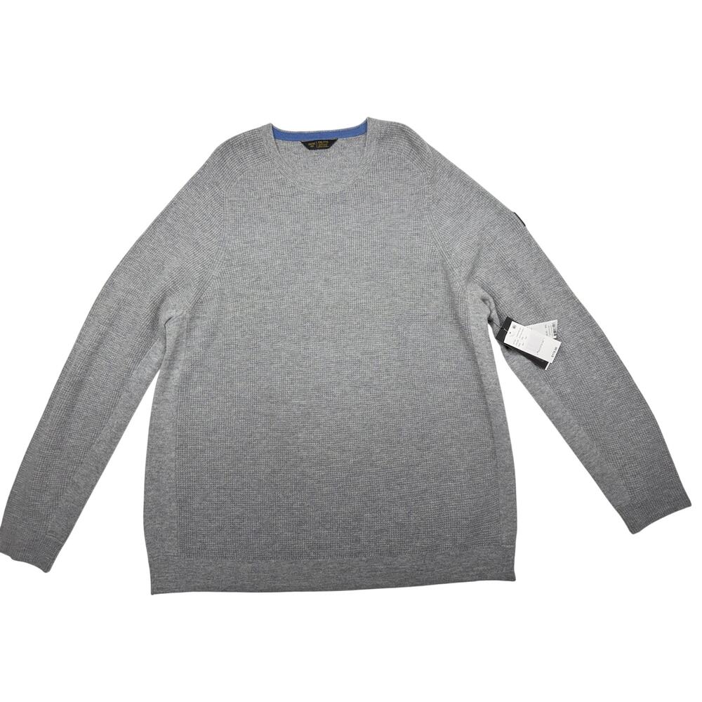 Rhone Men’s XXL Gray Merino Wool Sweater Crewneck Long Sleeve NWT $178